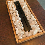 Lareira Ecológica Com Pedras Brancas - Verde Lar 1 L Marrom