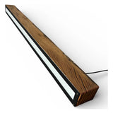 Lustre Rustico Peroba Rosa Madeira Demolição 127/220v Marrom