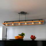 Lustre Pendente Peroba Rosa Madeira Demolição 120cm 127/220v Preto