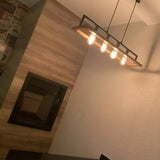 Lustre Madeira Peroba Rosa De Demolicão Pendente Luminaria 127/220v Preto